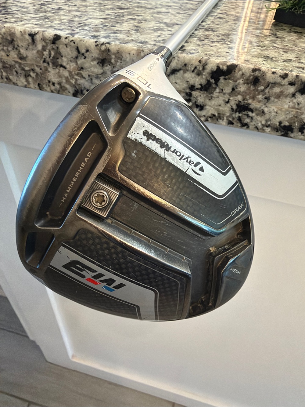 TaylorMade M3 Black and Silver Golf Driver Head